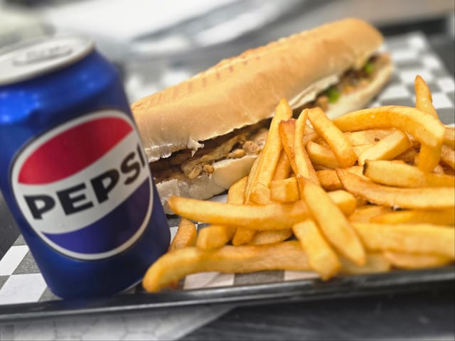 Factory Chicken Cheesesteak combo STORE SPECIAL.
