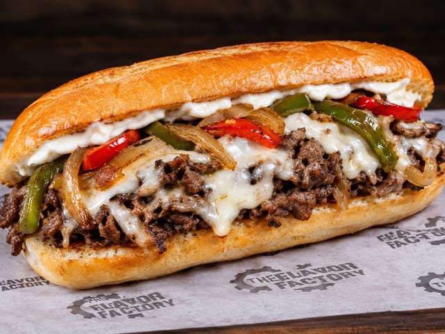 Factory Chicken Cheesesteak.