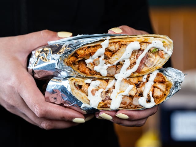 Shawarma Chicken Wrap Combo.