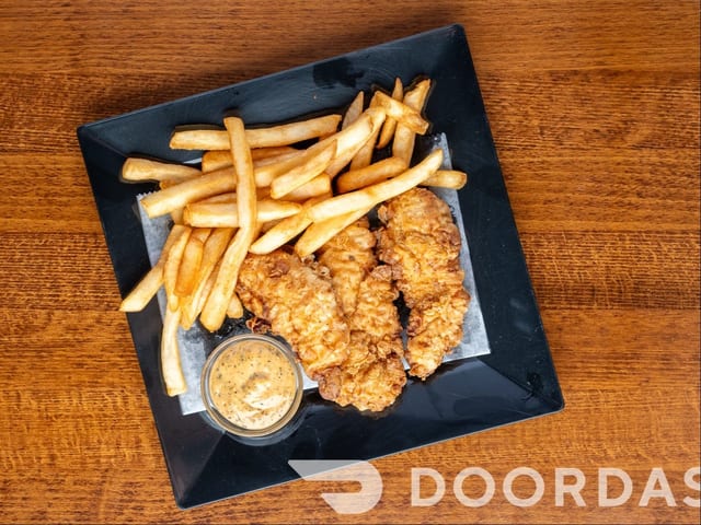 3pcs Chicken Tenders with Fries.