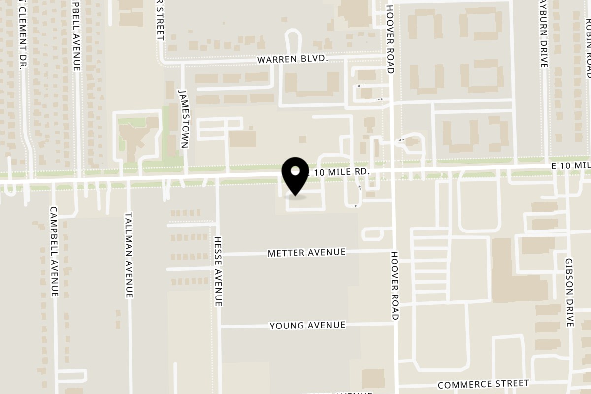Map showing the location of The Flavor Factory on 11494 E 10 Mile Rd in Warren